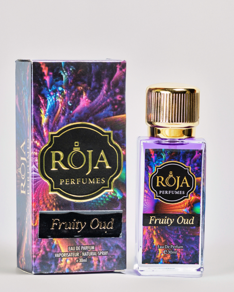 Roja Fume Fruity Oud 30ml bottle with its gift box
