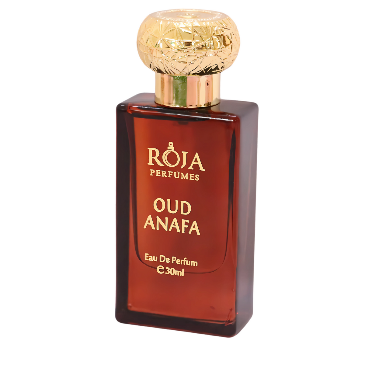 Roja Fume Oud Anafa perfume bottle, angled view