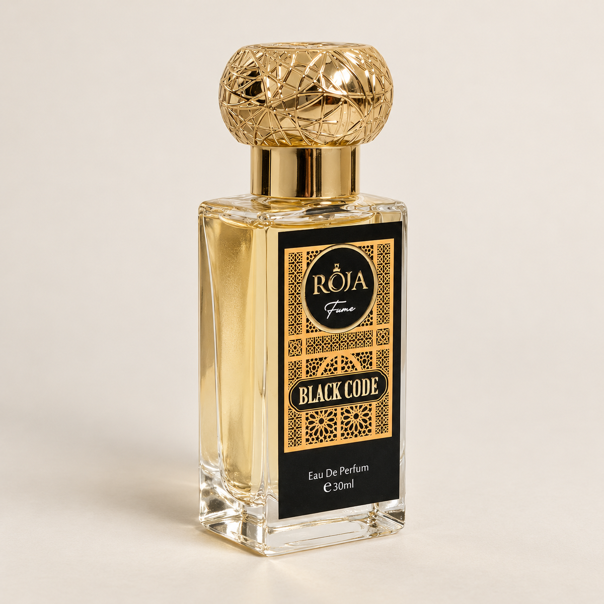Roja Fume Black Code Eau de Parfum 30ml bottle, three-quarter view
