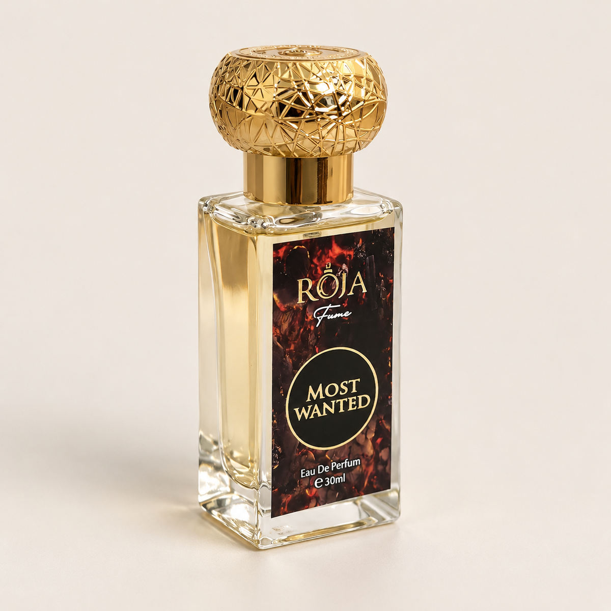 Roja Fume Most Wanted Eau de Parfum 30ml bottle, three-quarter view